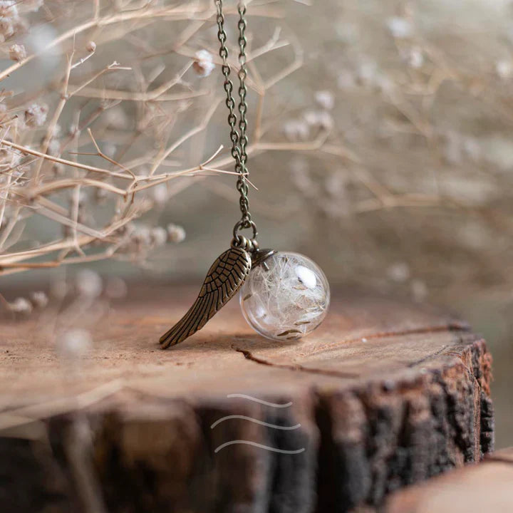 Floral resin Seeker's Snitch Necklace