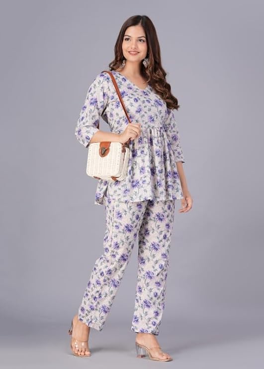 MOMKINS COTTON TOP AND BOTTOM CO ORD SET