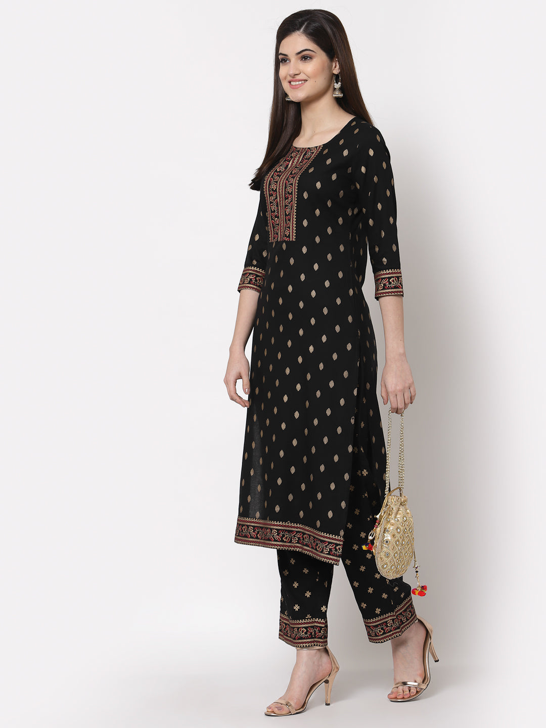 SathiSangi-LongKurti BlackColour(SS-060)