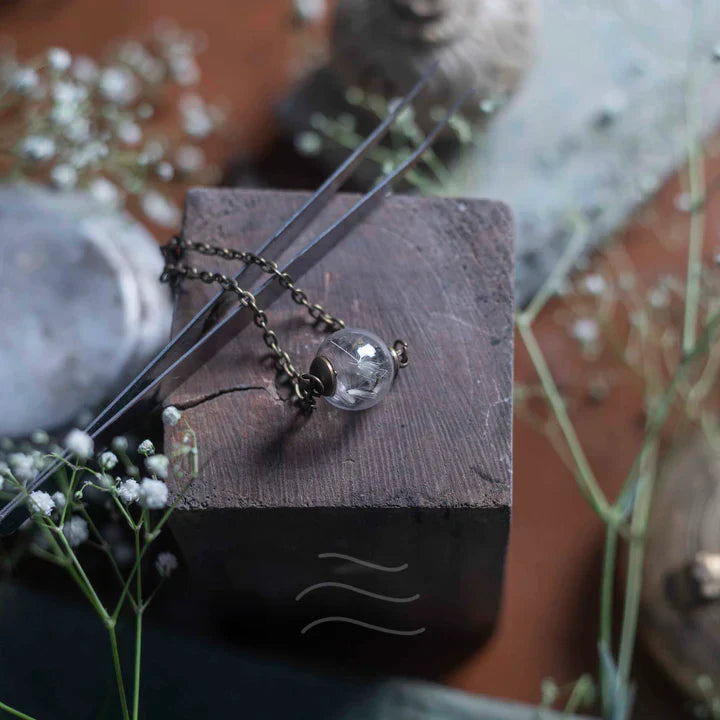 Floral resin Dandelion Bracelet- Make a Wish