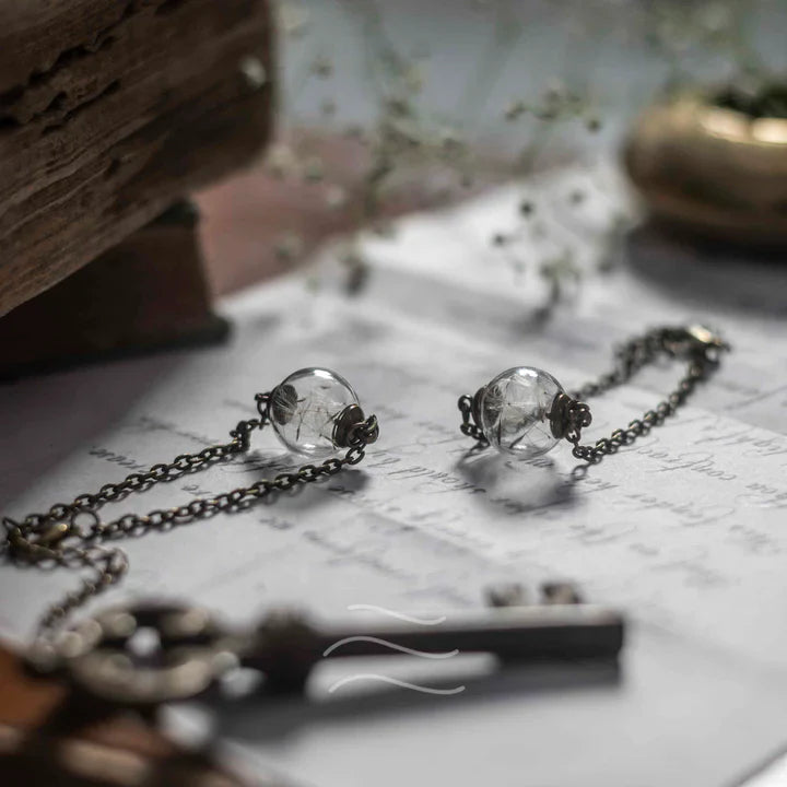 Floral resin Dandelion Bracelet- Make a Wish