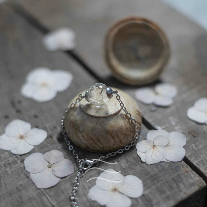 Floral resin Dandelion Bracelet- Make a Wish