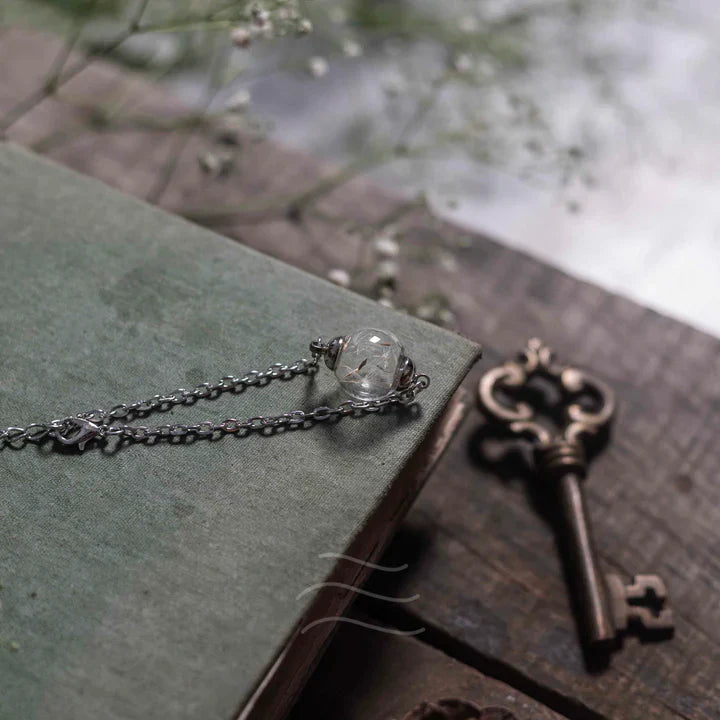 Floral resin Dandelion Bracelet- Make a Wish