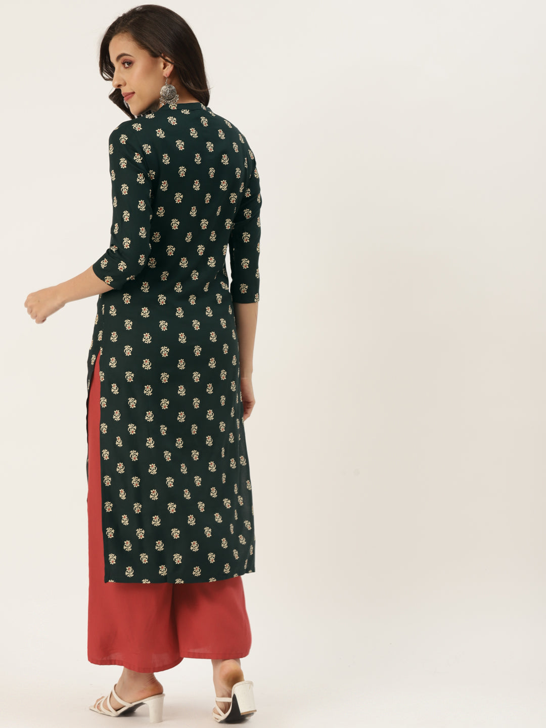 SathiSangi-LongKurti DarkGreen(SS-036)