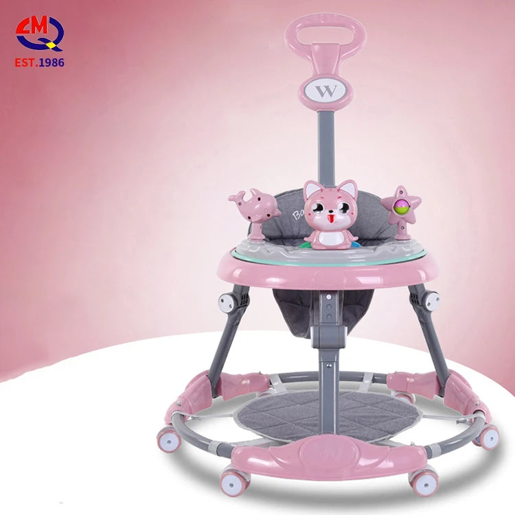 Hot Sales 4 In 1 Infant Game Table Multifunctional Push Car Musical Baby Walker With Music