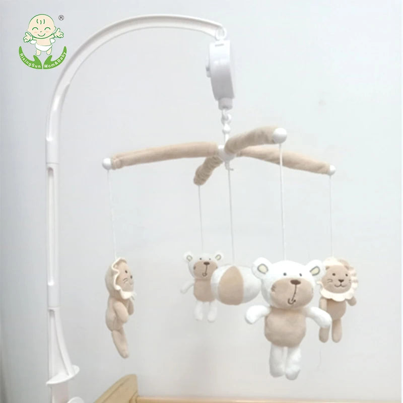 Custom Baby Musical Mobile Bedbell Toys Musical Bells Standused For Babies Crib Remote Control Rotation Bed Bell With Music