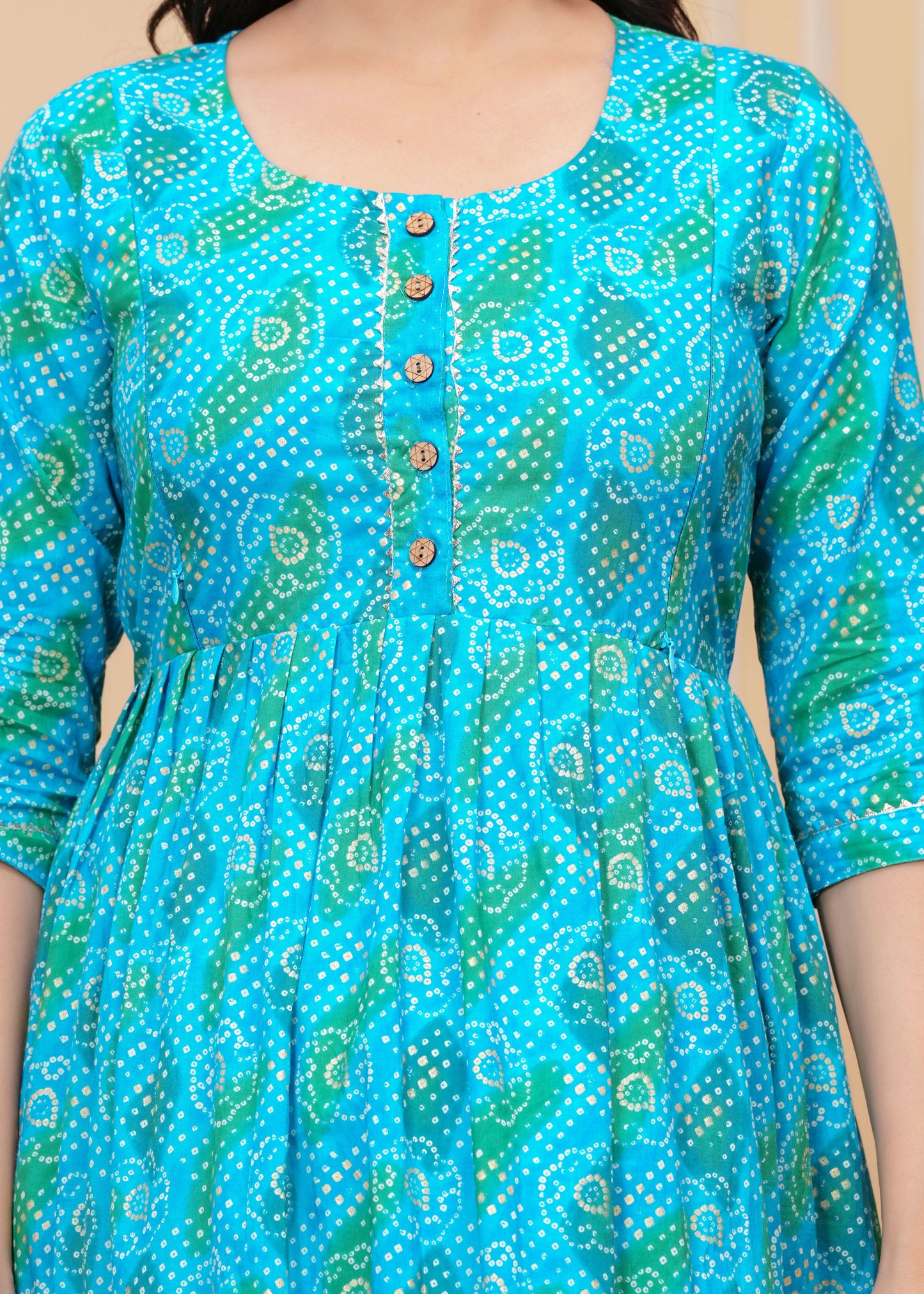 MOMKINS Pure Cotton Maternity Kurti For Feed New Baby