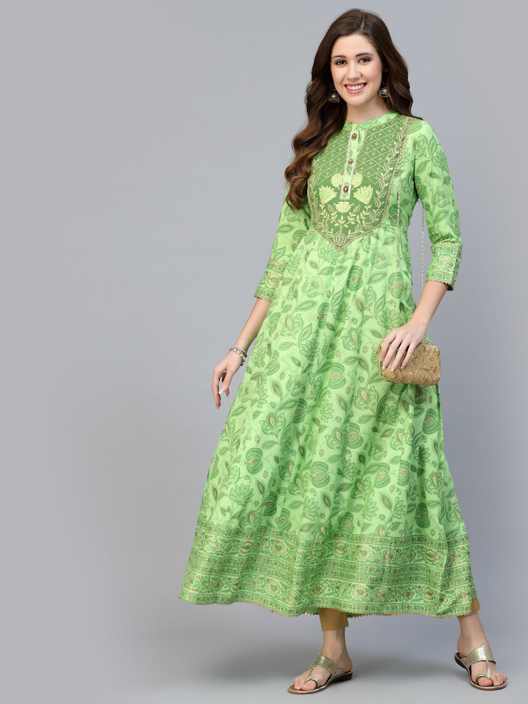 SathiSangi-LongKurti Lightgreen(SS-020)