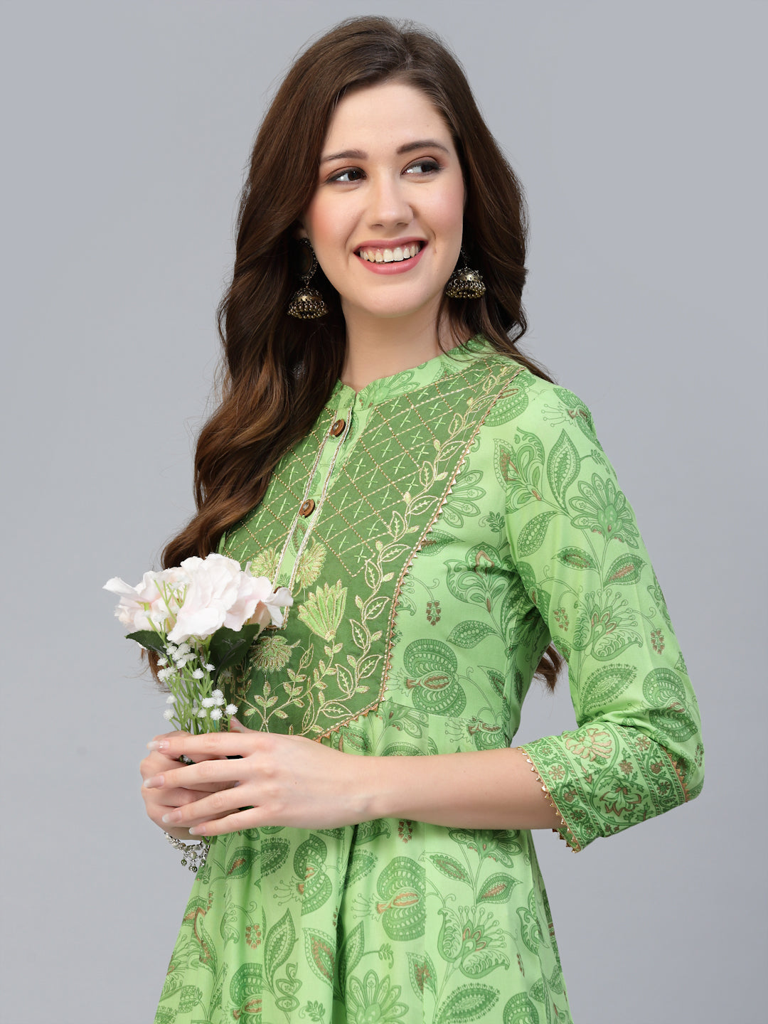 SathiSangi-LongKurti Lightgreen(SS-020)