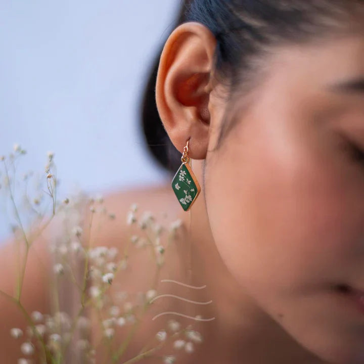 Floral resin Aurora Earrings