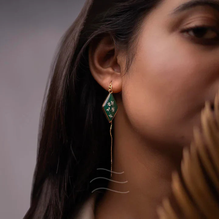 Floral resin Aurora Earrings