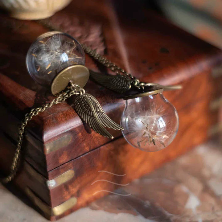 Floral resin Seeker's Snitch Necklace