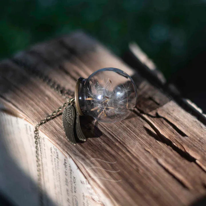 Floral resin Seeker's Snitch Necklace