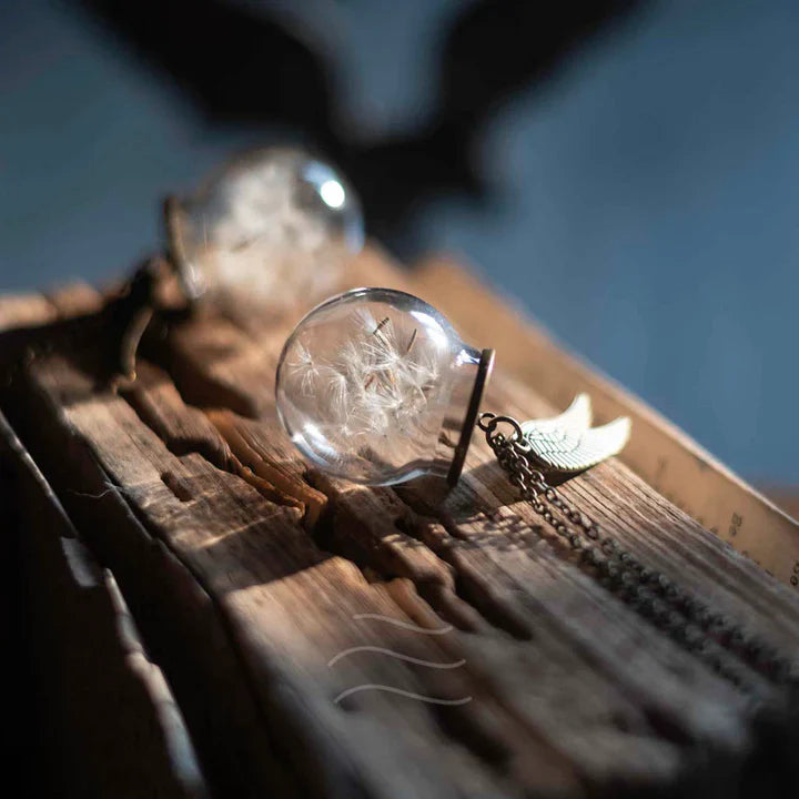 Floral resin Seeker's Snitch Necklace