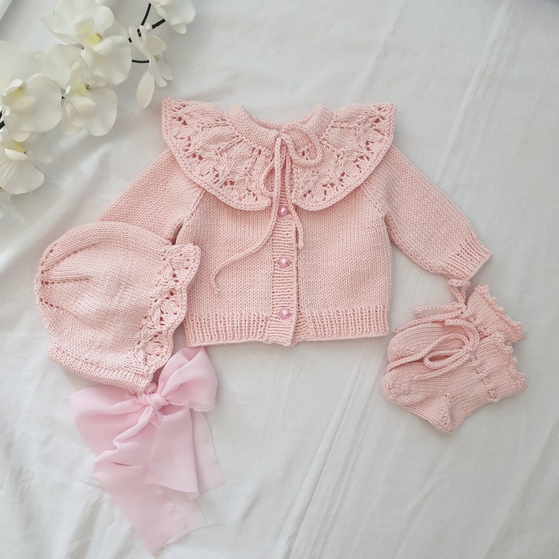 Baby Girl Coming Home Outfit, Erantis Flower Baby Girl Clothing Set, Organic Baby Clothing Outfits, Knitted Baby Clothes, New Baby Gift