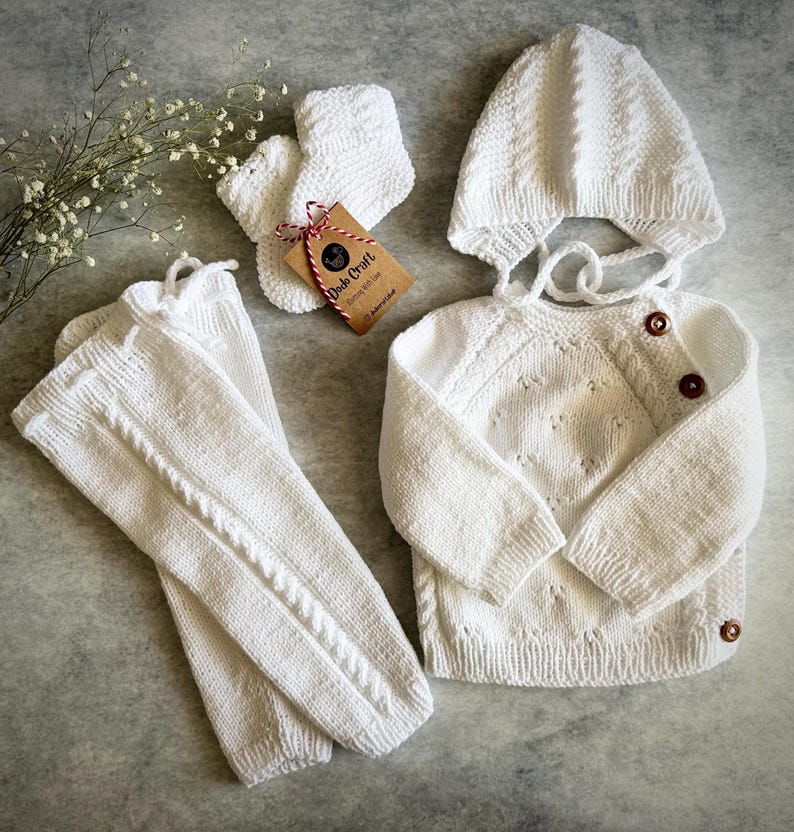 Newborn Baby Coming Home Outfit | Newborn Girl Coming Home Outfit | Baby Boy Outfit | Newborn Gift | Knit Baby Clothes | Newborn Knit Outfit