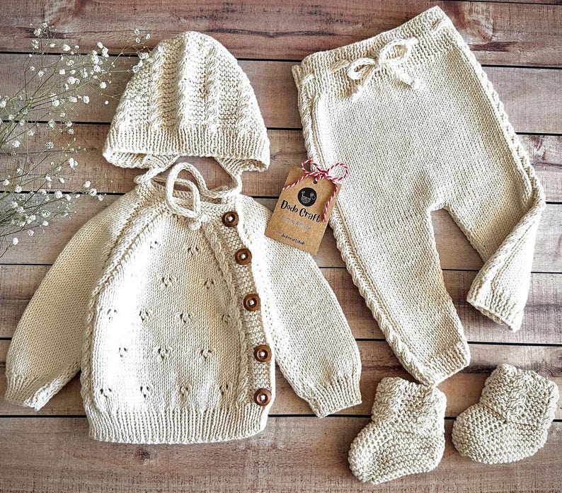 Newborn Baby Coming Home Outfit | Newborn Girl Coming Home Outfit | Baby Boy Outfit | Newborn Gift | Knit Baby Clothes | Newborn Knit Outfit