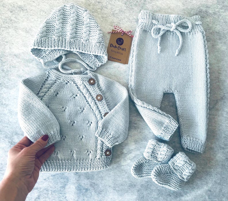 Newborn Baby Coming Home Outfit | Newborn Girl Coming Home Outfit | Baby Boy Outfit | Newborn Gift | Knit Baby Clothes | Newborn Knit Outfit